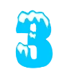3⃣ Эмодзи «ICE - красивый зимний шрифт со снежком» для Telegram
