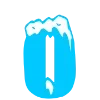 🖊 Эмодзи «ICE - красивый зимний шрифт со снежком» для Telegram