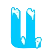 🖊 Эмодзи «ICE - красивый зимний шрифт со снежком» для Telegram