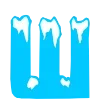 🖊 Эмодзи «ICE - красивый зимний шрифт со снежком» для Telegram