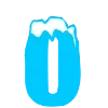 0⃣ Эмодзи «ICE - красивый зимний шрифт со снежком» для Telegram