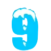 9⃣ Эмодзи «ICE - красивый зимний шрифт со снежком» для Telegram