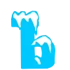 🖊 Эмодзи «ICE - красивый зимний шрифт со снежком» для Telegram