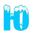 🖊 Эмодзи «ICE - красивый зимний шрифт со снежком» для Telegram