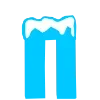 🖊 Эмодзи «ICE - красивый зимний шрифт со снежком» для Telegram
