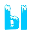 🖊 Эмодзи «ICE - красивый зимний шрифт со снежком» для Telegram