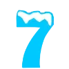 7⃣ Эмодзи «ICE - красивый зимний шрифт со снежком» для Telegram