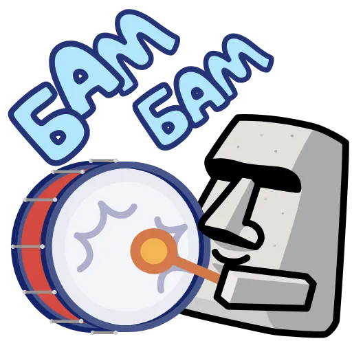 ⭐ Стикер «Истукан» для Telegram