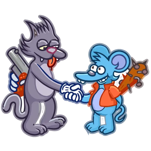 🤝 Эмодзи «Itchy & Scratchy» для Telegram