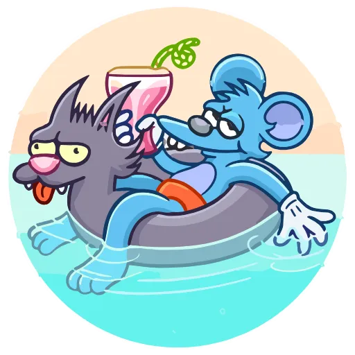 🏖 Эмодзи «Itchy & Scratchy» для Telegram