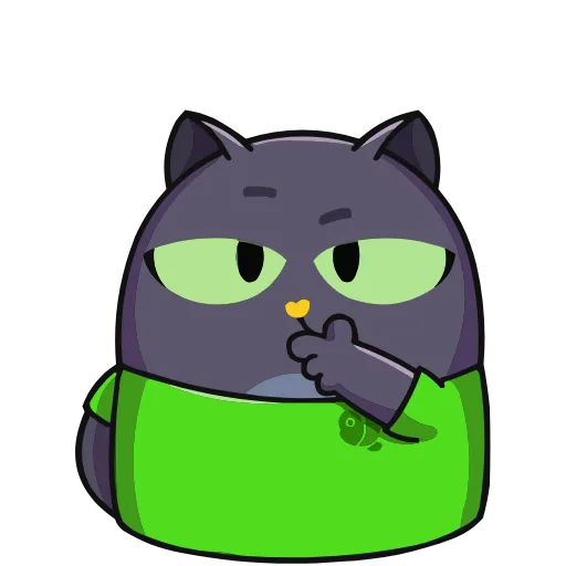 🤔 Эмодзи «Набор эмоджи с Котом из ВК в качестве» для Telegram