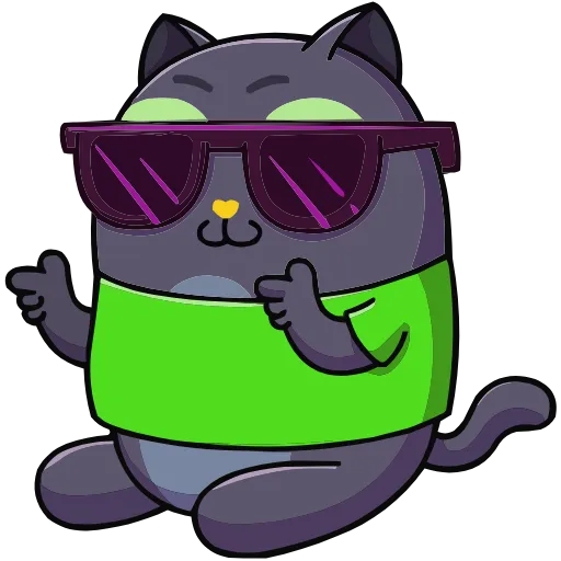 😎 Эмодзи «Набор эмоджи с Котом из ВК в качестве» для Telegram
