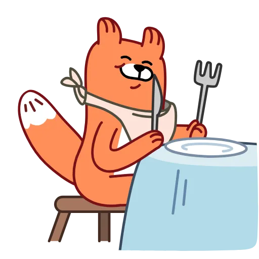🍽 Эмодзи «Анимированный набор эмоджи с Лисом из ВК» для Telegram