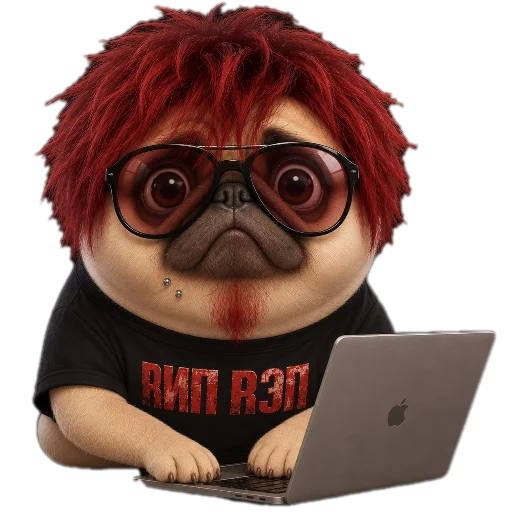 👓 Стикер «Мопсы» для Telegram