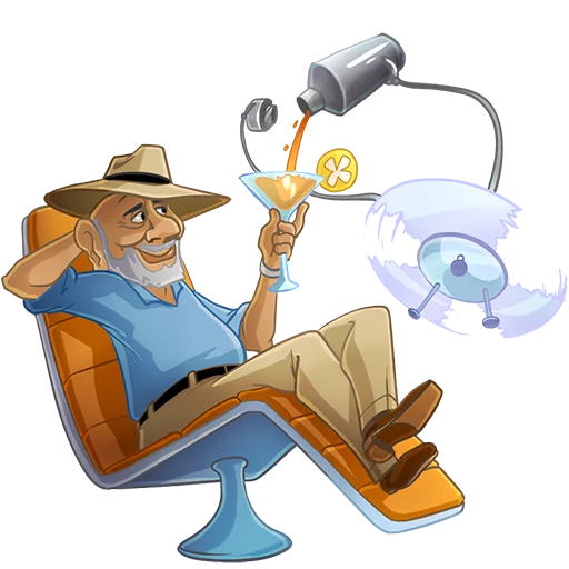 🍷 Стикер «JacqueFresco» для Telegram