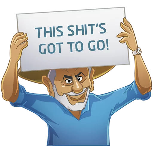 💩 Стикер «JacqueFresco» для Telegram