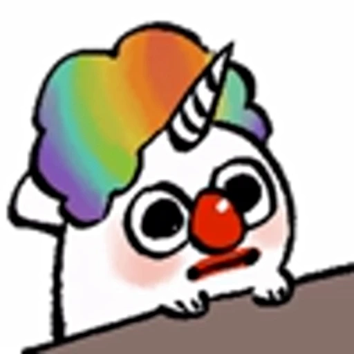 🤡 Стикер «human and unicorn» для Telegram