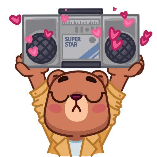 🎼 Эмодзи «Jo Bear» для Telegram