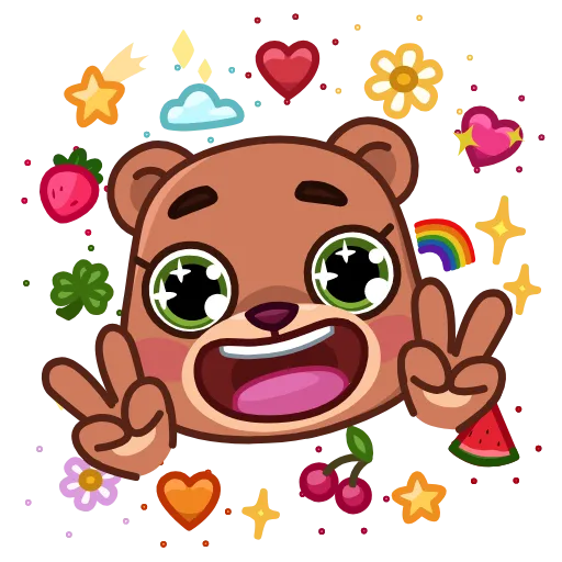✌️ Эмодзи «Jo Bear» для Telegram