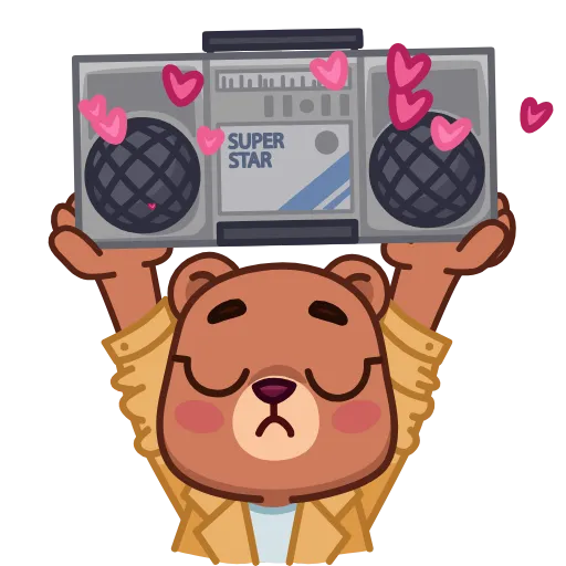 🎼 Стикер «Jo Bear» для Telegram
