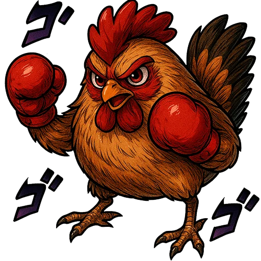 🐔 Стикер «Angry Jo Jo Beasts» для Telegram