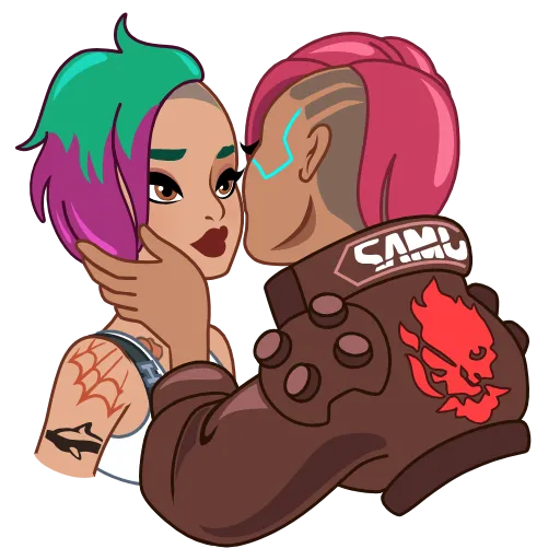 👩‍❤️‍💋‍👩 Стикер «Judy Alvarez» для Telegram