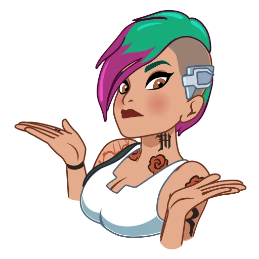 🤷‍♀️ Стикер «Judy Alvarez» для Telegram