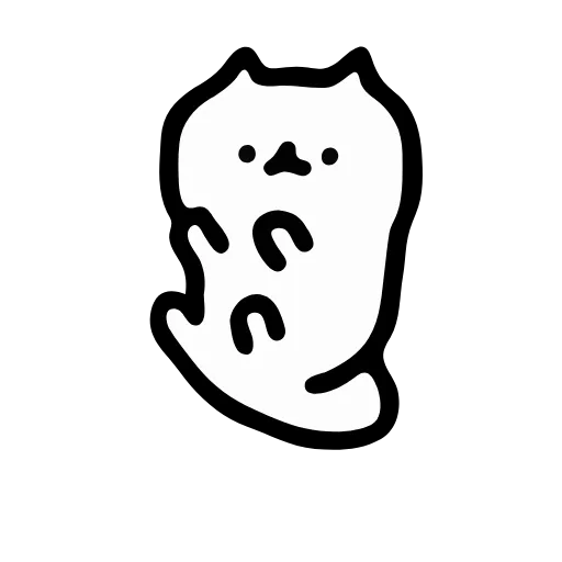 😺 Эмодзи «Just White Cat Emoji - белый котик» для Telegram