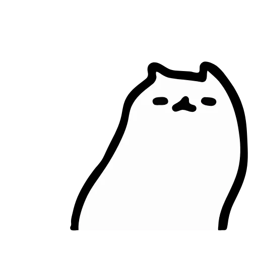 😺 Эмодзи «Just White Cat Emoji - белый котик» для Telegram