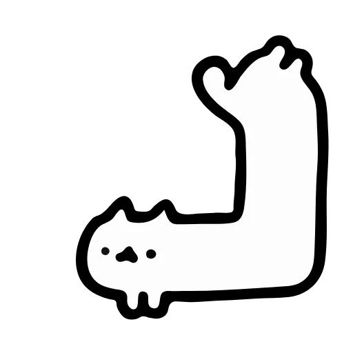 🤔 Эмодзи «Just White Cat Emoji - белый котик» для Telegram