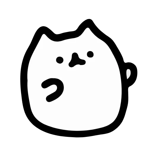 😺 Эмодзи «Just White Cat Emoji - белый котик» для Telegram