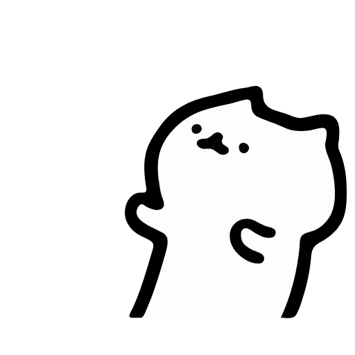 😺 Эмодзи «Just White Cat Emoji - белый котик» для Telegram