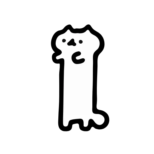 😺 Эмодзи «Just White Cat Emoji - белый котик» для Telegram