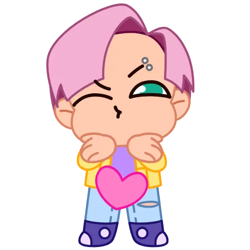 Стикерпак K-Pop Boys для Telegram
