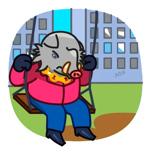 😒 Эмодзи «90's Kaban» для Telegram