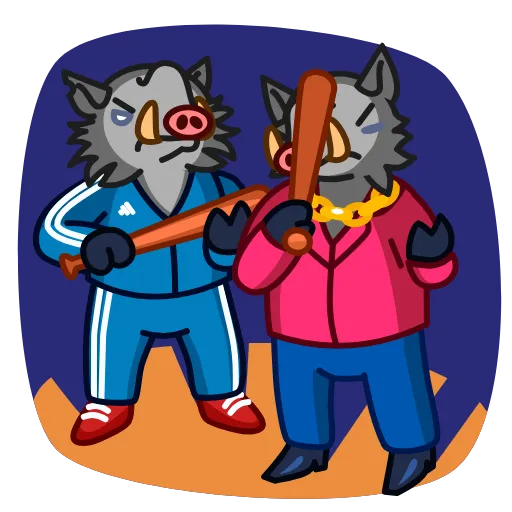 👊 Эмодзи «90's Kaban» для Telegram