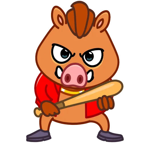 😡 Эмодзи «Кабанчик 90S» для Telegram