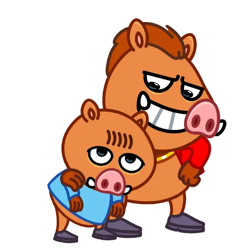 🤓 Эмодзи «Кабанчик 90S» для Telegram