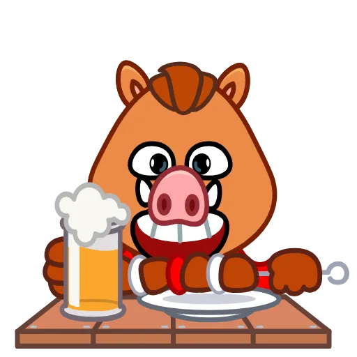 🍔 Эмодзи «Кабанчик 90S» для Telegram
