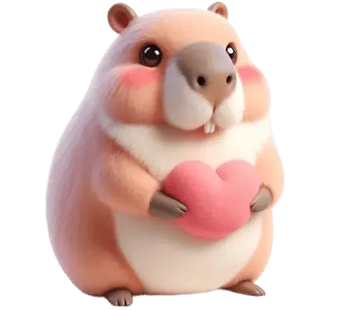 ❤️ Стикер «Kapi Capybara» для Telegram