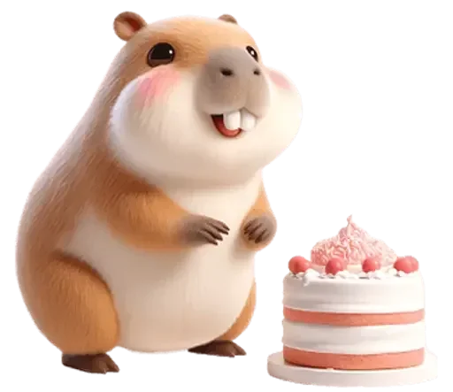 🎂 Стикер «Kapi Capybara» для Telegram