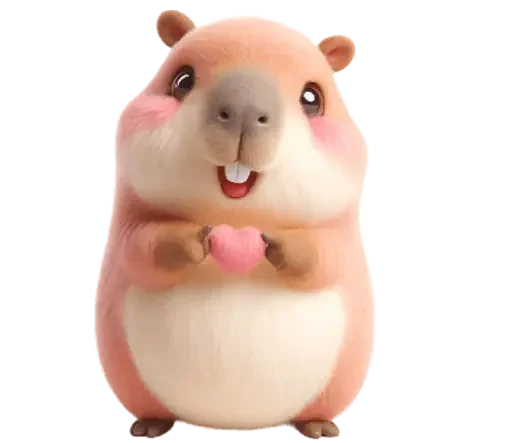 ❤️ Стикер «Kapi Capybara» для Telegram