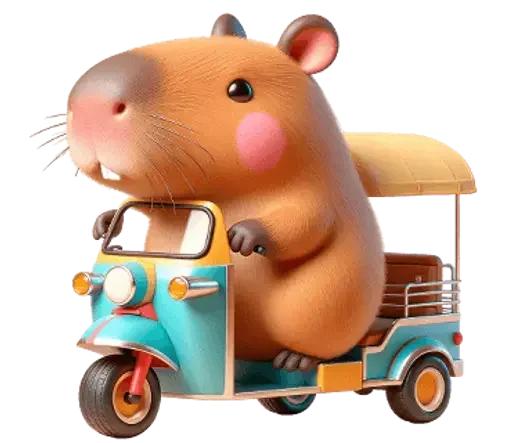 🛺 Стикер «Kapi Capybara» для Telegram