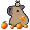 🍊 Эмодзи «Забавные капибары 🍓» для Telegram