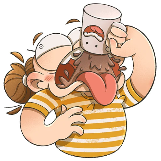 ☕️ Стикер «Katenozikcomics» для Telegram
