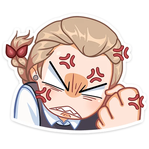 😡 Стикер «Катя (Зайчик)» для Telegram