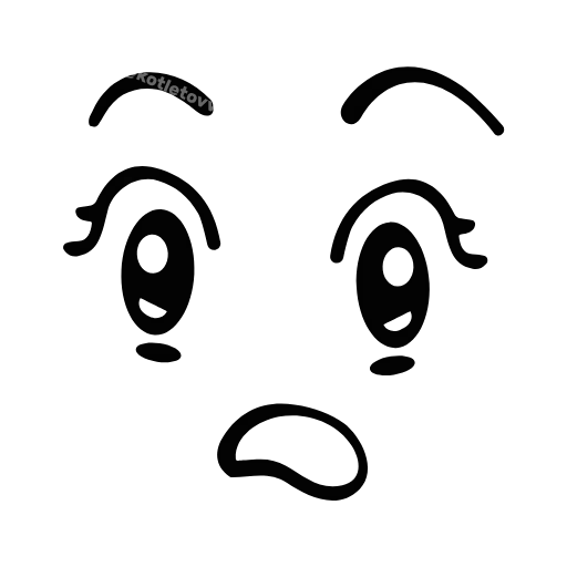 😨 Эмодзи «kawaii faces» для Telegram