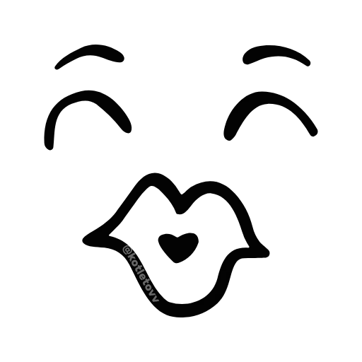 😘 Эмодзи «kawaii faces» для Telegram