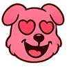 😍 Эмодзи «Kind Pink Dogs» для Telegram