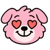 😍 Эмодзи «Kind Pink Dogs» для Telegram